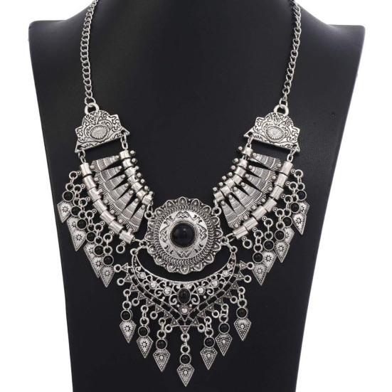 Vintage Boho κολιέ για γυναίκες Ethnic Style Choker Statement Κολιέ Bohemian Chunky γιακά για καθημερινά πάρτι