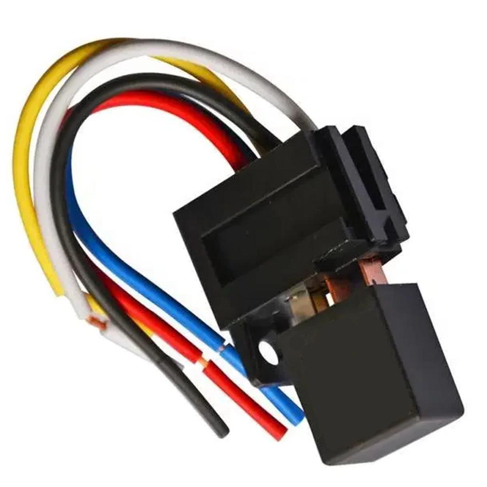 Car 5pin 40A 12V Car Oil Pump Relay +Socket Air Conditioning Relay Replacement