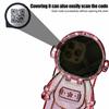 Glitter Astronaut Clear Phone Case For iPhone 16 15 14 Plus 13 12 11 Pro Max Crossbody Mirror Stand Cover