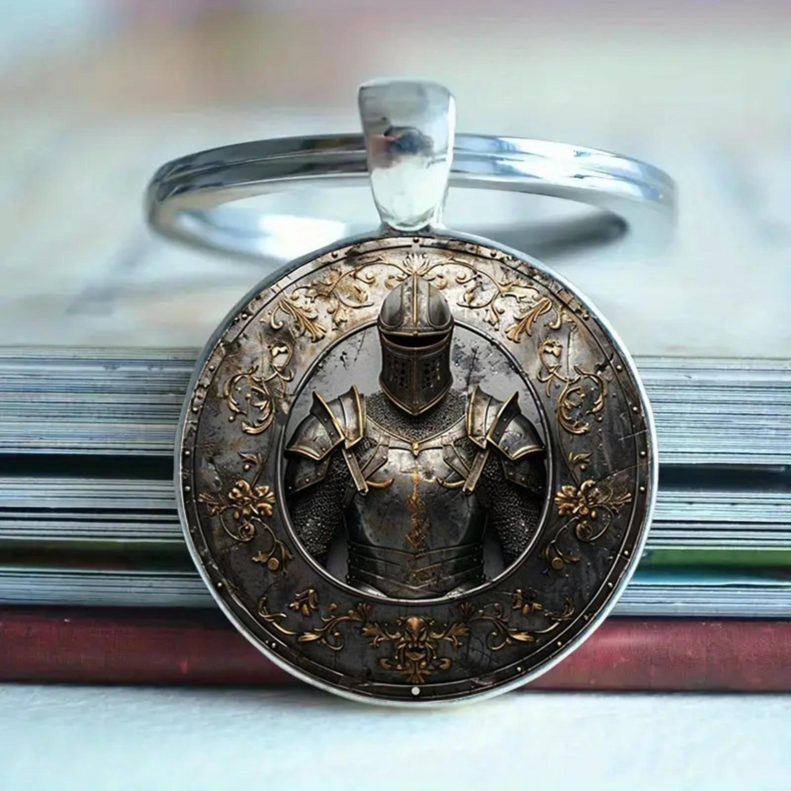 Ретро Темный Тяжелый Рыцарь Узор Время Подвеска Брелок One Size