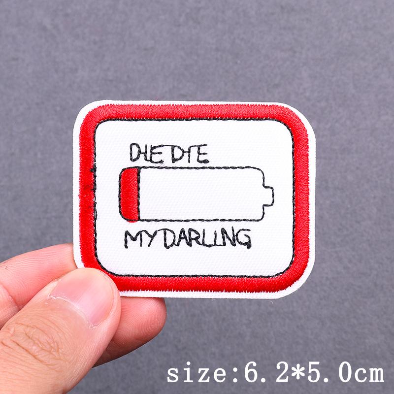 Skull Punk Embroidery Patches For Clothing Hip Hop Animal Patch Iron On Patches On Clothes Heart Sexy Patch For Clothes Stickers