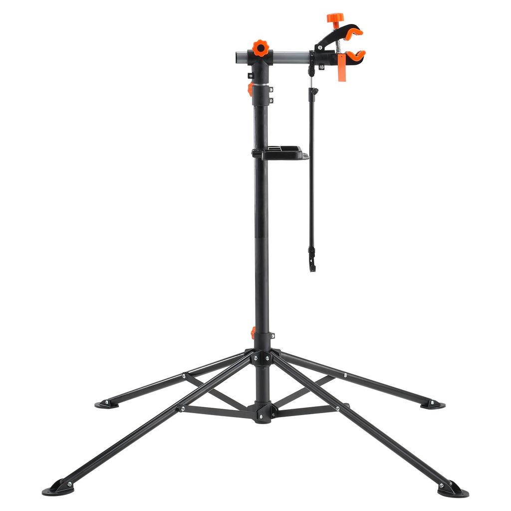 SucceBuy Bike Repair Stand Heavy-duty Aluminum Adjustable Height Magnetic Tool Tray Telescopic Arm Foldable for Home Shops