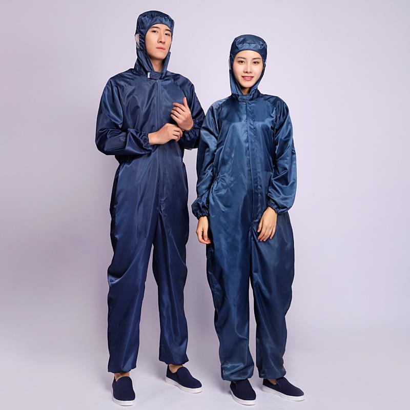 Hooded Dustproof Anti-Static Cleanroom Suit for Protective Workwear and Spray Painting