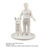 3D Printed Man with Dog Figurines, Interactive Dog Memorial Gifts for Dog Lovers, Man and Dog Statue, Minimalist Puppy & Owner Decorative Arts for