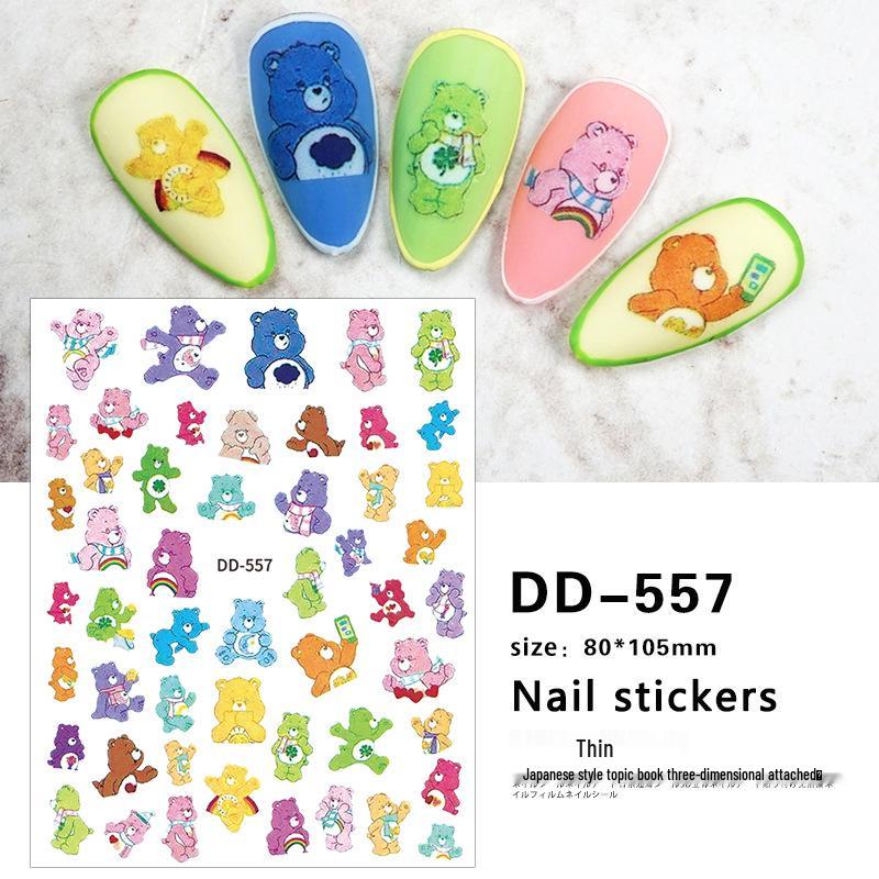 Redanco 3D Cute Little Bear Nail Art Stickers