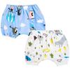 MOEMOE BABY Bedwetting Shorts Diaper Breathable Pants for Boys and Girls Ages (2-Pack) - Leak-Proof Pants, Pumpkin-Shaped 1-3