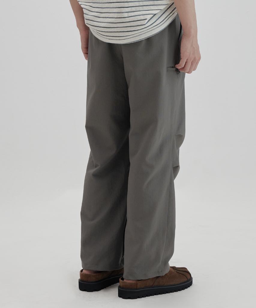 NONBLANK Loose Straight Fit String Pants_Khaki
