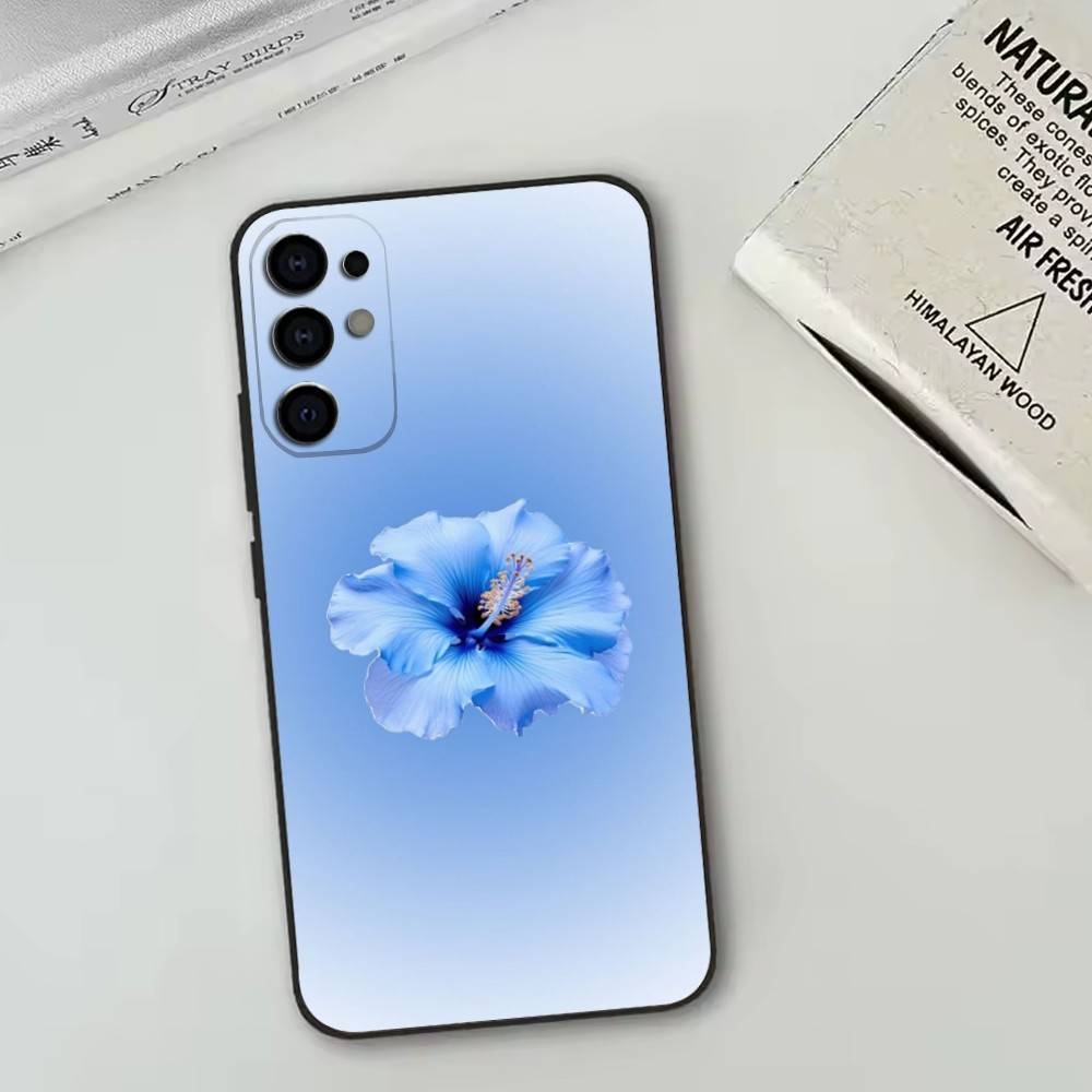 

Blue Sky Magnolia Flower Phone Case For Samsung S25,S24,S21,S22,S23,S30,Ultra,S20,Plus,Fe,Soft Silicone Black Cover Samsung S21Ultra