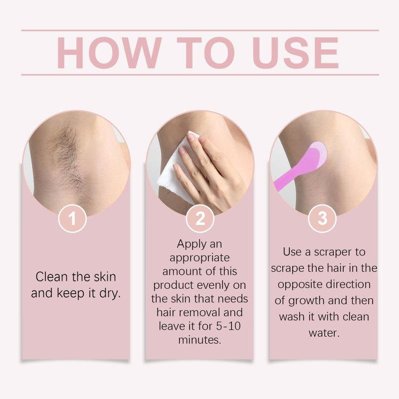 Sensitive Skin Hair Removal Cream for Bikini Area Moisturizing Painless Depilatory Slows Hair Growth for Smooth Skin