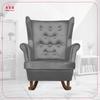 Diana Rocking Chair, Scandinavian, Family Meble, Grey Crystals
