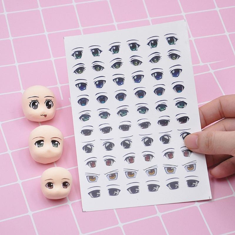 Baby Face Mold Cartoon Eyes Stickers Fun Stickers Clay Anime Figurine Eyes Stickers for Kids Art Craft DIY Scrapbooking