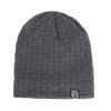 Men Knitted Hat Winter Beanie Cap Slouchy Cold Resistant Solid Color Warm High Elastic Thick Plush Soft Anti-slip Decorative Men Outdoor Cycling