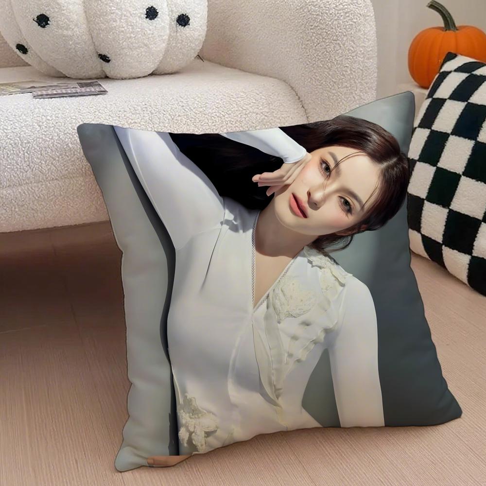 Beautiful Actress CChanikarn Tangkabodee Cushion Cover Throw Pillow Cover Hidden Button Durable Polyester Chair Cushion