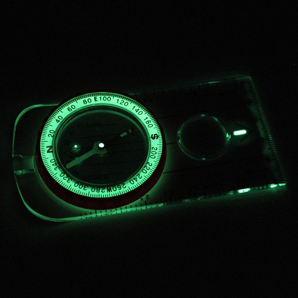 Luminous Compass for Expedition Shockproof Outdoor Adventure Warehouse Compass High Accuracy Multifunctional for Hiking Survival