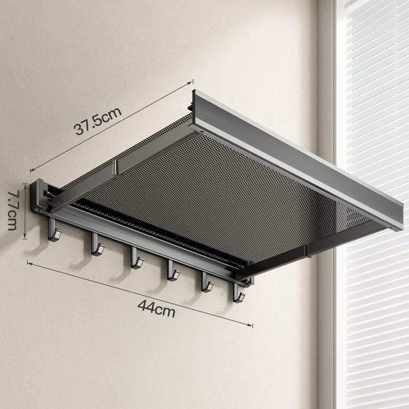 Bathroom Folding Retractable Storage Rack, No-drill Towel and Bath Towel Storage, Invisible Hanging Rack for Convenience