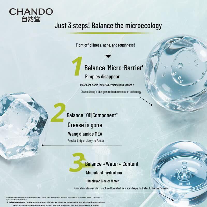 CHANDO Men's Glacier Oil Control Refreshing 3-Piece Gift Set