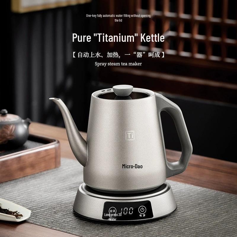 

Titanium Automatic Hydrothermal Kettle with Adjustable Temperature and Integrated Tea Brewer & Heat-Preserving Tea Table