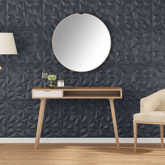 VidaXL Panneaux muraux 12 pcs gris 50x50 cm XPS 3 m² améthyste, lambris, décoration murale, revêtement mural, carrelage 4100051