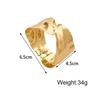 Punk Exaggerated Irregular Wide Opening Bracelets Fashion Gold Silver Color Glossy Metal Bangle For Women Party Daily Jewelry