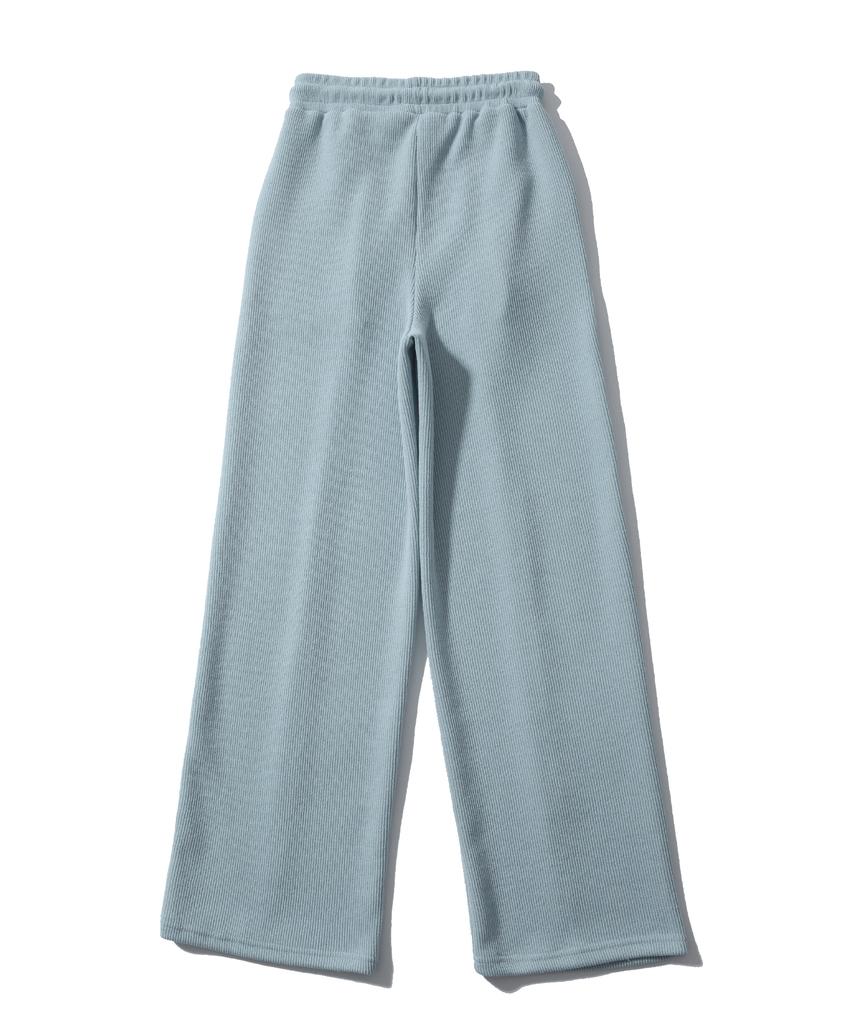 Sseochi410 Knit Pintuck Pants Blue