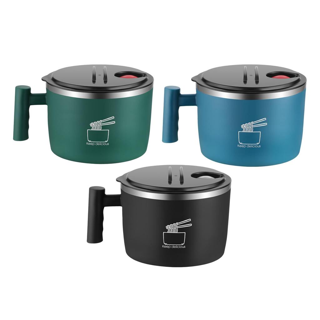 Japanese Style Ramen Bowl 35oz Instant Noodles Bowls for Travelling Home