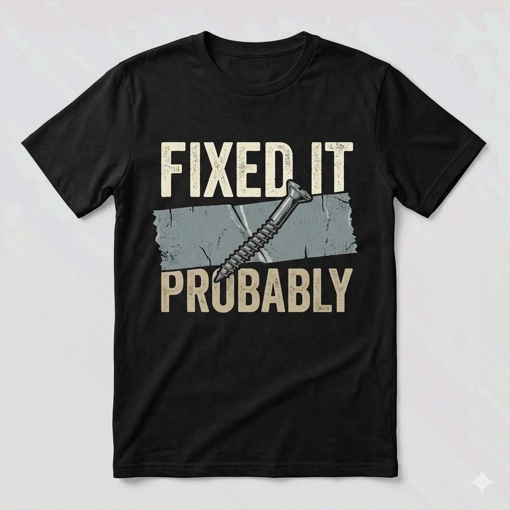 Fixed It Probably Funny DIY Dad Shirt Father s Day Gift Tee XXXXL