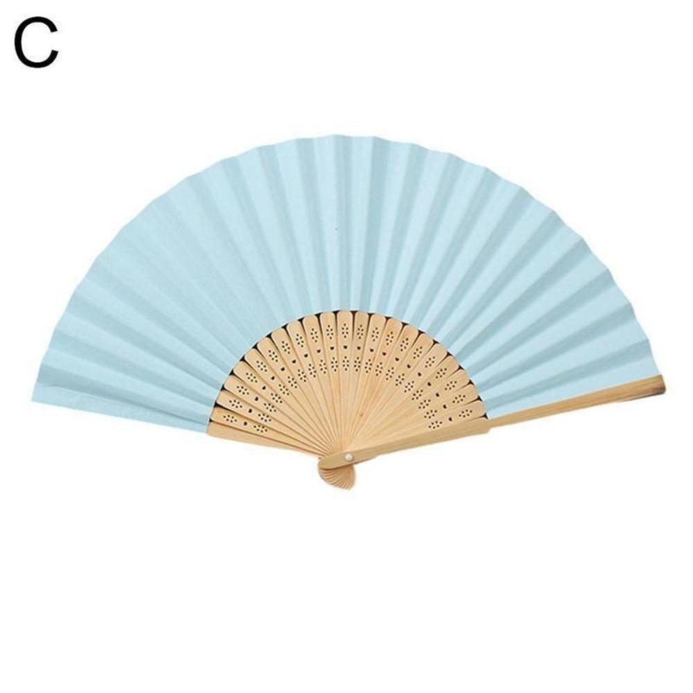 

Пустой складной веер Портативный ручной складной веер Детский веер для рисования Материалы для самостоятельной работы светло-синий