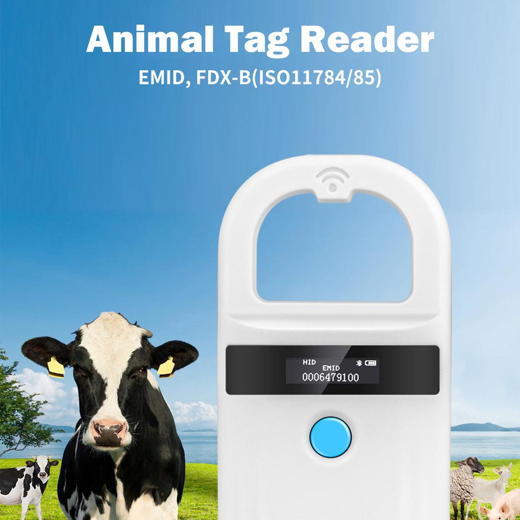 Microchip Scanner For Pets Bt 4.0 OLED Display Store 128 Pieces Of Data For Small Animal Management