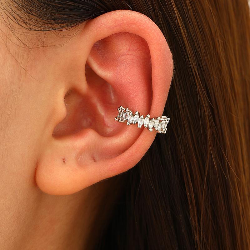 New Horse Eye Zircon Earcuff Clips On Earring for Women Girls No Fake Piercing Cartilage Earrings Ear Ring Without Hole