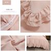 HOLOEE Bedding Set with Washed Cotton Duvet Fitted 6 Colors Cover, Pillowcases, Sheet, Western-Style, Quick-Drying, Ruffled, Cute, Stylish, (Double,