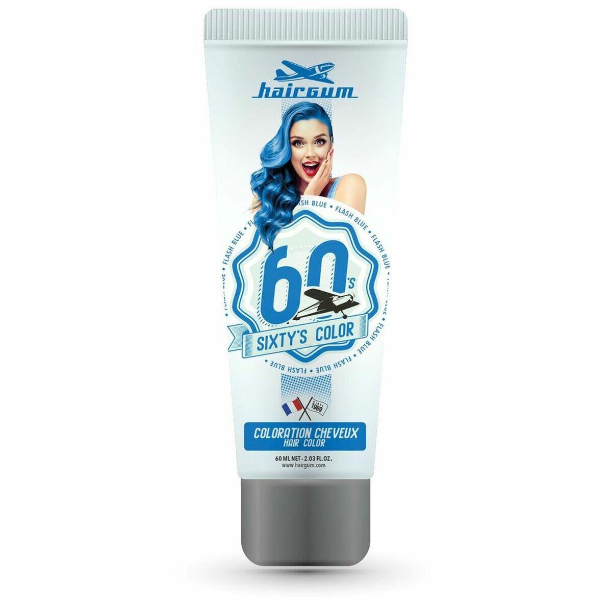 

Полуперманентное окрашивание Hairgum Sixty s Color flash blue (60 мл)