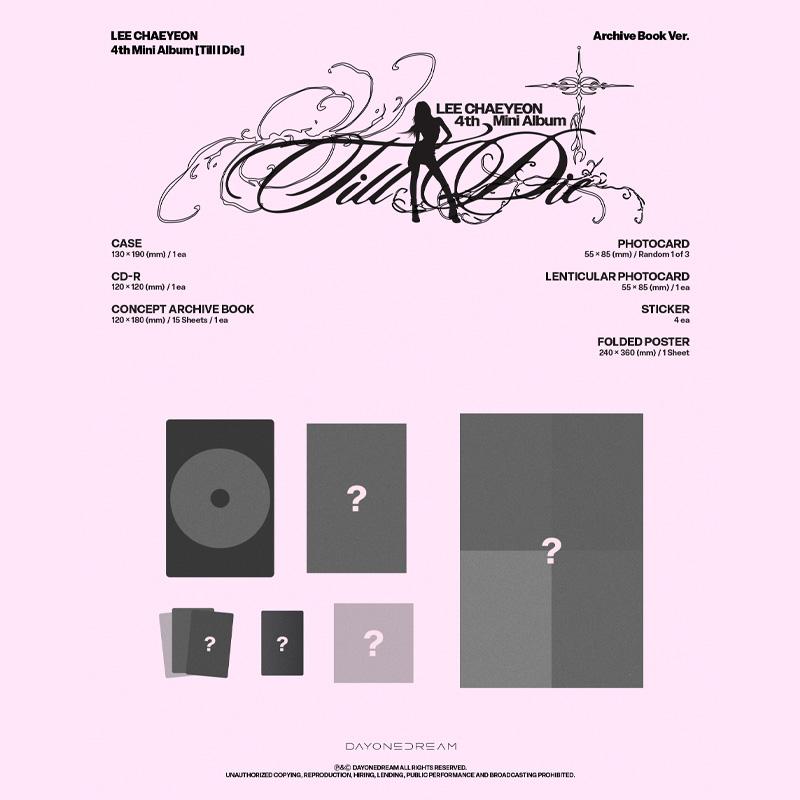 [PREORDINE] LEE CHAEYEON – 4° Mini Album Till I Die (Versione Libro Archivio)