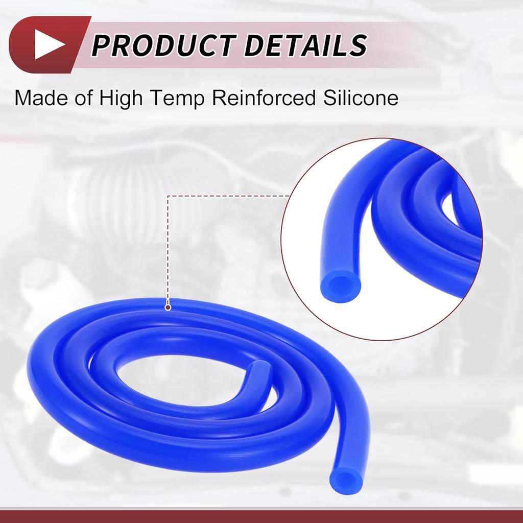1 Pcs for Air and Water Silicone Vacuum Tubing Hose High Temperature Automotive Vacuum Line 5Ft 5/16" 8mm ID 2.5mm Thickness Blue 130PSI Max Pressure