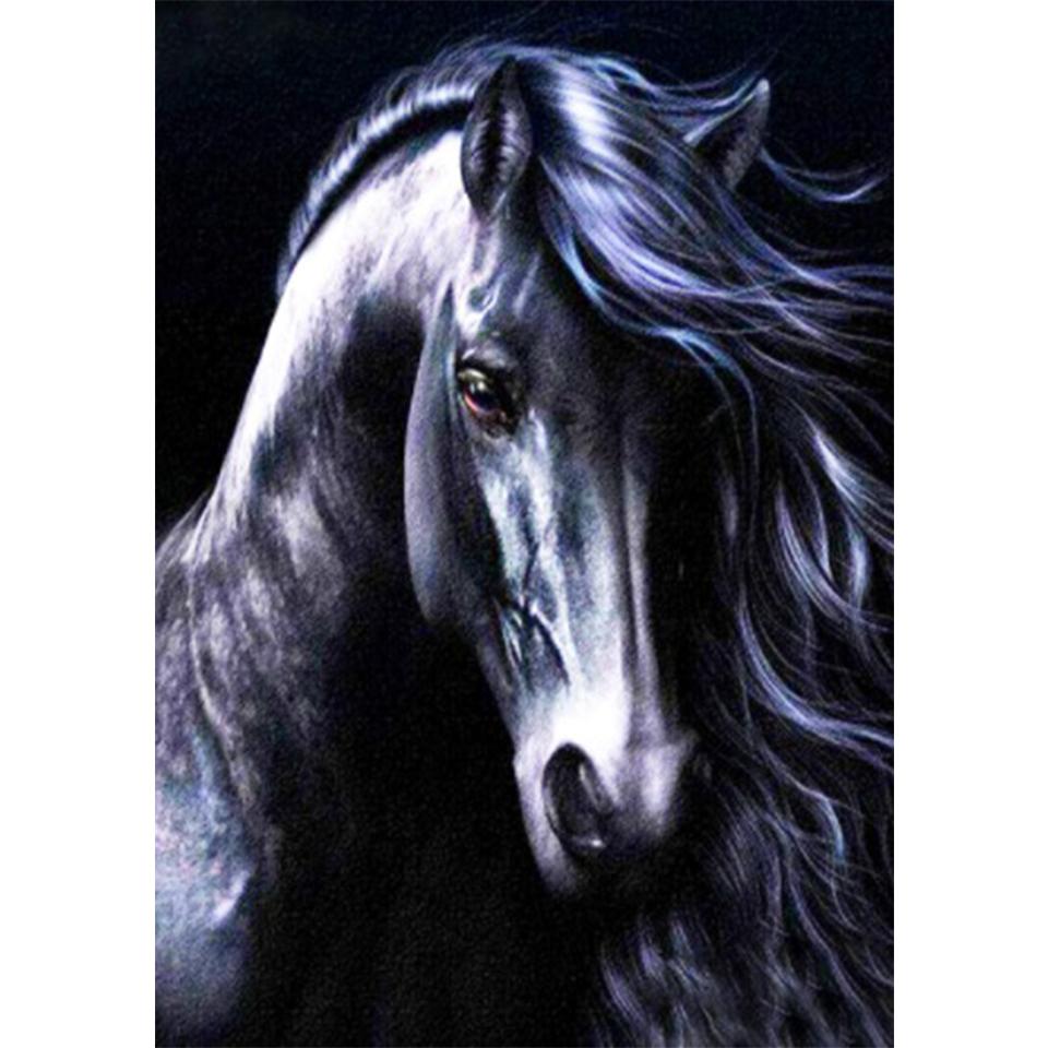 

DIY 5D алмазная живопись животное лошадь горный хрусталь картина полная алмазная вышивка мозаика мебель украшения набор для вышивки крестом Full Round 20x30CM