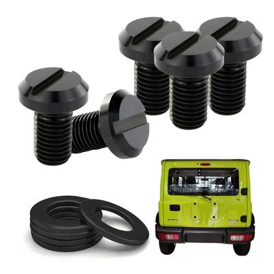 Jimny Back Door Bolts M10 P1.25 Jimny Exclusive Design Cosmetic Bolts with Washers Jb64 Black Pack of 5