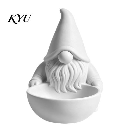Faceless Dwarf Ornament 3D Printed Gnome Candy Bowl, Nordic Dish, Decorative Creative Christmas Gifts Tabletop Key Bowl for Tiered Tray, Mantel, Table