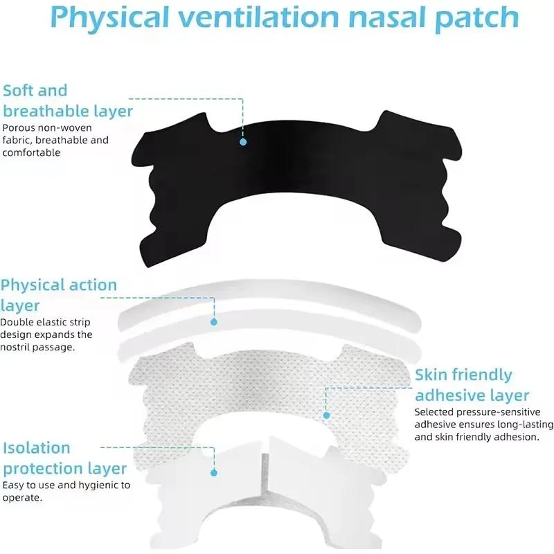 10/20/30PCS Black Nose Strips Extra Strength Nasal Strips Better Sleeping Non-Invasive Anti Snoring Strips for Adult and Child