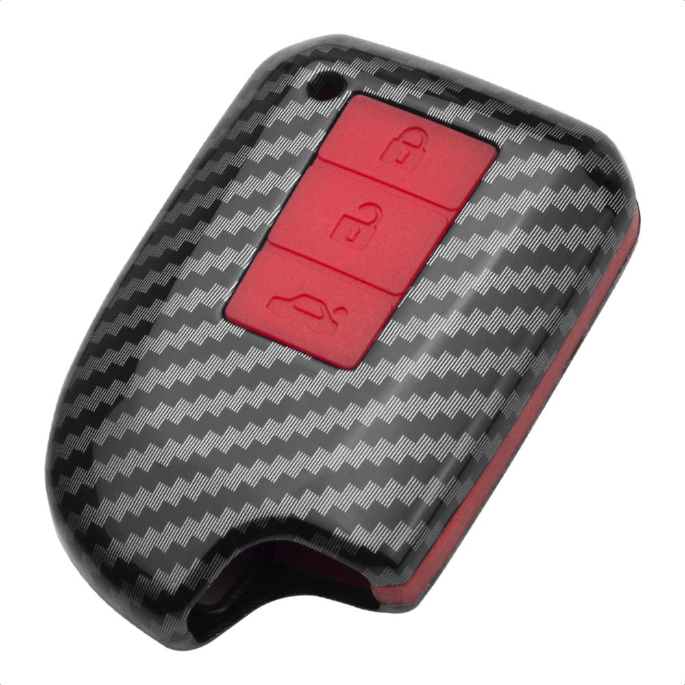 

TANGSEN Чехол для смарт-ключа для Toyota Ace 4-го поколения 200-й серии Spade 2 3 кнопки Бесключевой доступ Пульт дистанционного управления АБС-пластик с углеволокном и силиконом Vios, Hiace,