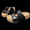 Metal buckle Internet celebrities with the same thick-soled muffin summer new one-word small sandals to wear slippers outside the beach women's shoes