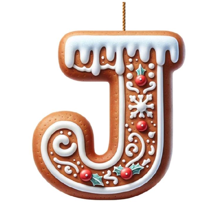 Child Safe Acrylic Christmas Letter Ornament Gingerbreads Homes Decors For Car Homes Decoration Holiday Party Accessory