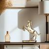 Golden Horse Desktop Decoration Resin Crafts Simulated Animal Sculpture Lucky Horse Decorative Figurines Home Decoration