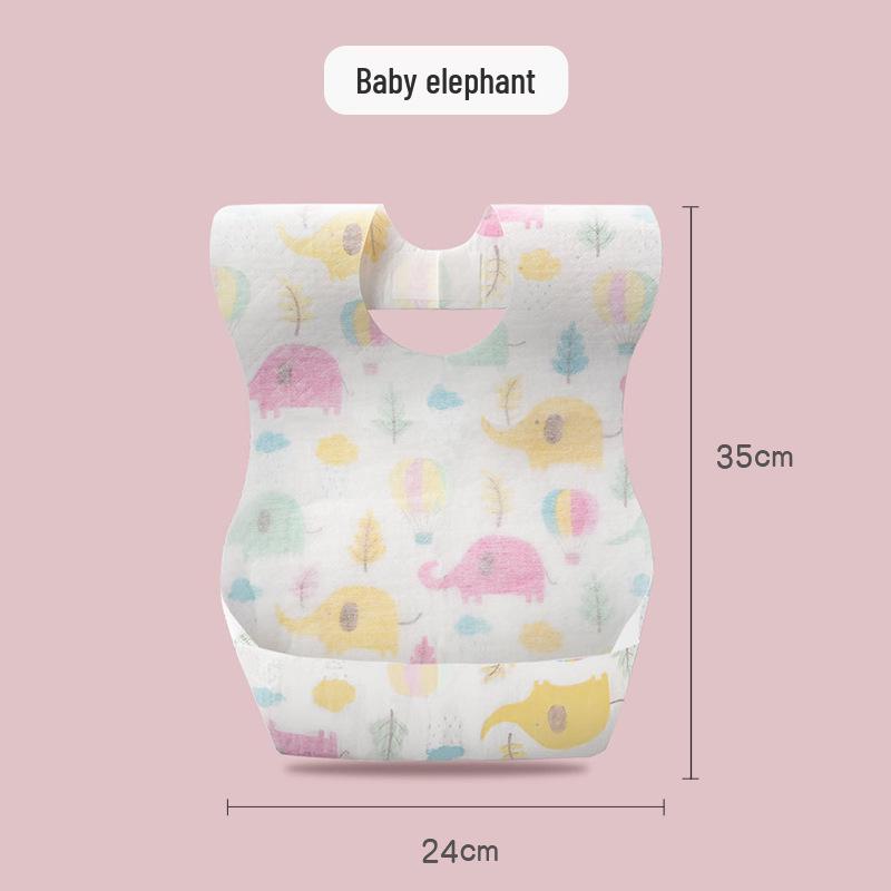 

Children s Disposable Cartoon Bibs: Stain-Proof, Moisture-Proof, Wash-Free, Non-Woven Dribble Aprons