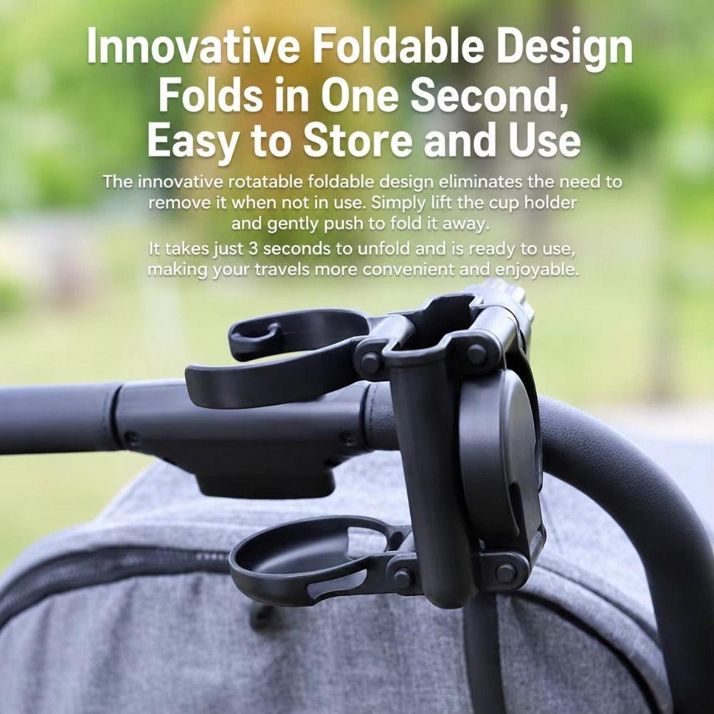 Double Cup Stroller Cup Holder Foldable Drink Rack Pushchair Bottle Organizer Parent Use