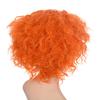 Synthetic Fluffy Mad Clown Short Curly Wig Orange Hair Cosplay Costume Wigs for Men and Women Halloween Carnival Party