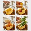 Space Efficient Sink Strainer Press Dumping Drain Basket Compacts Kitchen Storage Tray Plastic Food Catchers Organizers