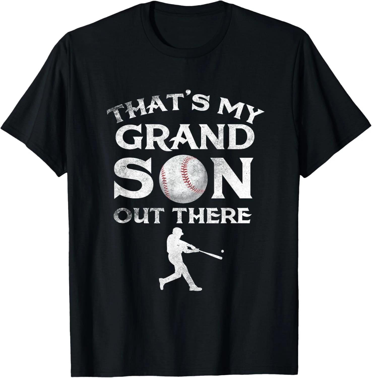 That_s My Grandson Out There Baseball T-shirt Papa Tee Mimi T-Shirt S
