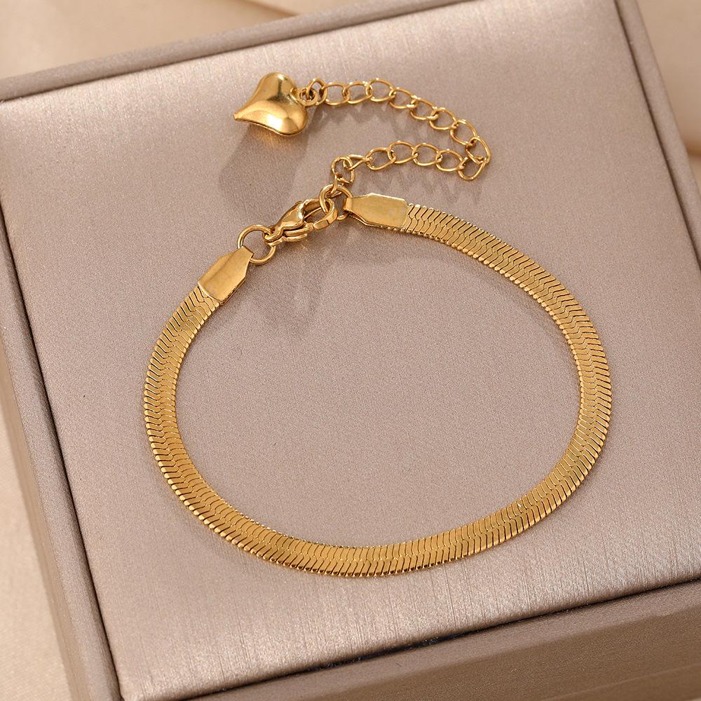 Luxe Titanium Staal Vierbladig Klaver Armband in Koreaanse Stijl met Ingelegde Diamanten voor Vrouwen - Kleurvast