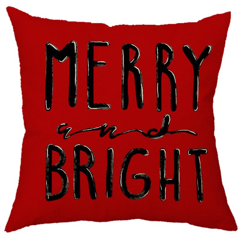 

Наволочка з різдвяним лляним принтом для дому, дивана, автомобіля та офісу 45cm x 45cm