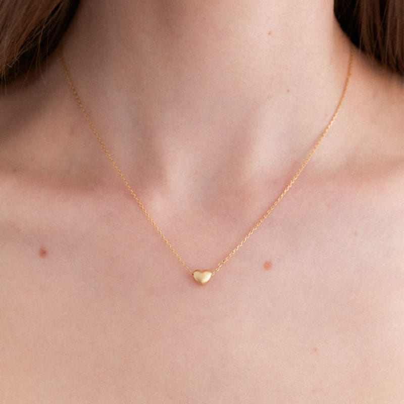 OVLA MATTE DAMAGE HEART NECKLACE_S JN025