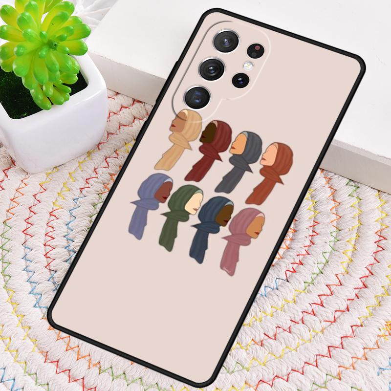 Islamic Muslim Hijabi Girls soft Silicone Phone Case For Samsung Galaxy note 10 pro S26 S25 S24 S23 S22 S21 Plus Ultra Cover